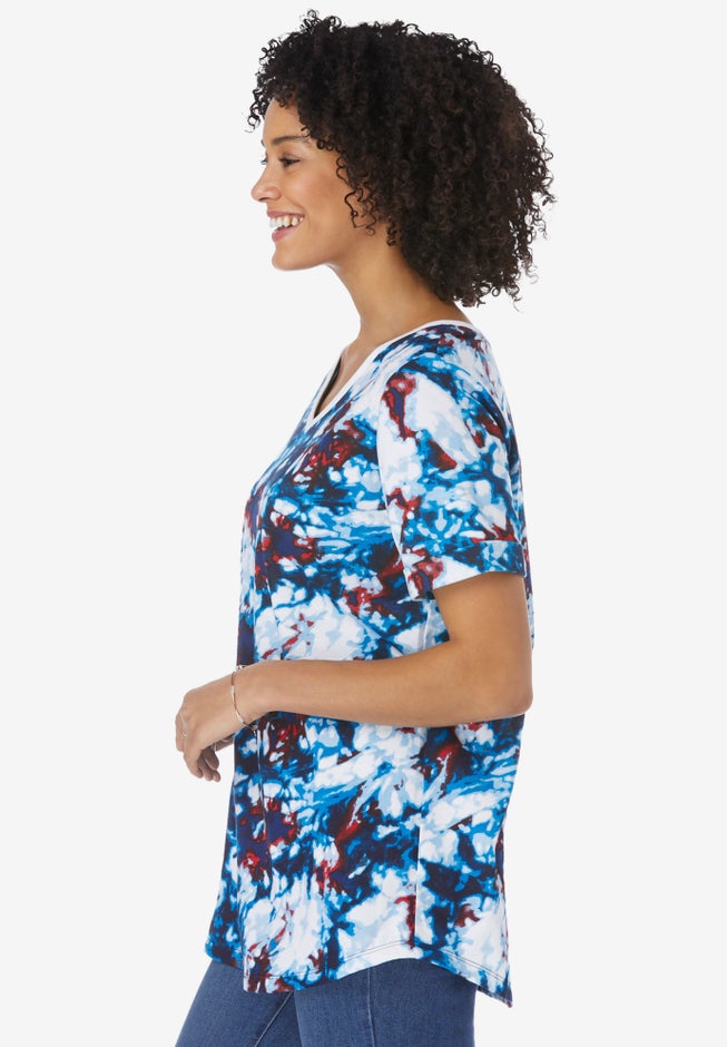 Cuffed Americana Print Tee image number 2