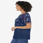 Cuffed Americana Print Tee image number null