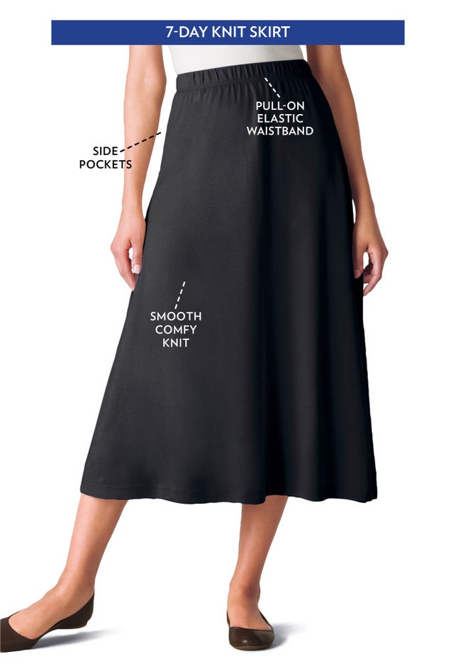 7-Day Knit A-Line Skirt image number 0