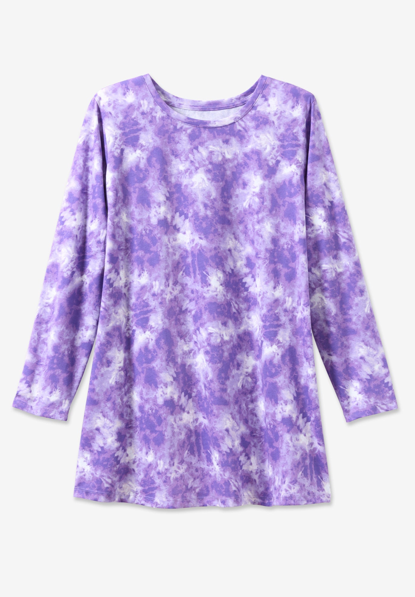 Perfect Printed Long-Sleeve Crewneck Tunic image number 1