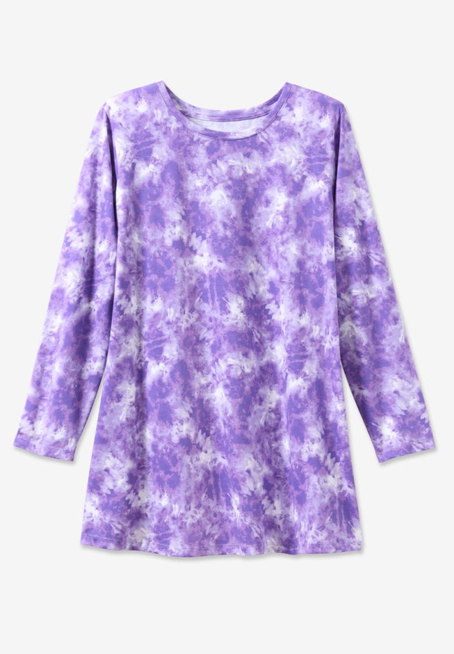 Perfect Printed Long-Sleeve Crewneck Tunic image number 3
