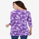 Perfect Printed Three-Quarter Sleeve Crewneck Tunic image number 1