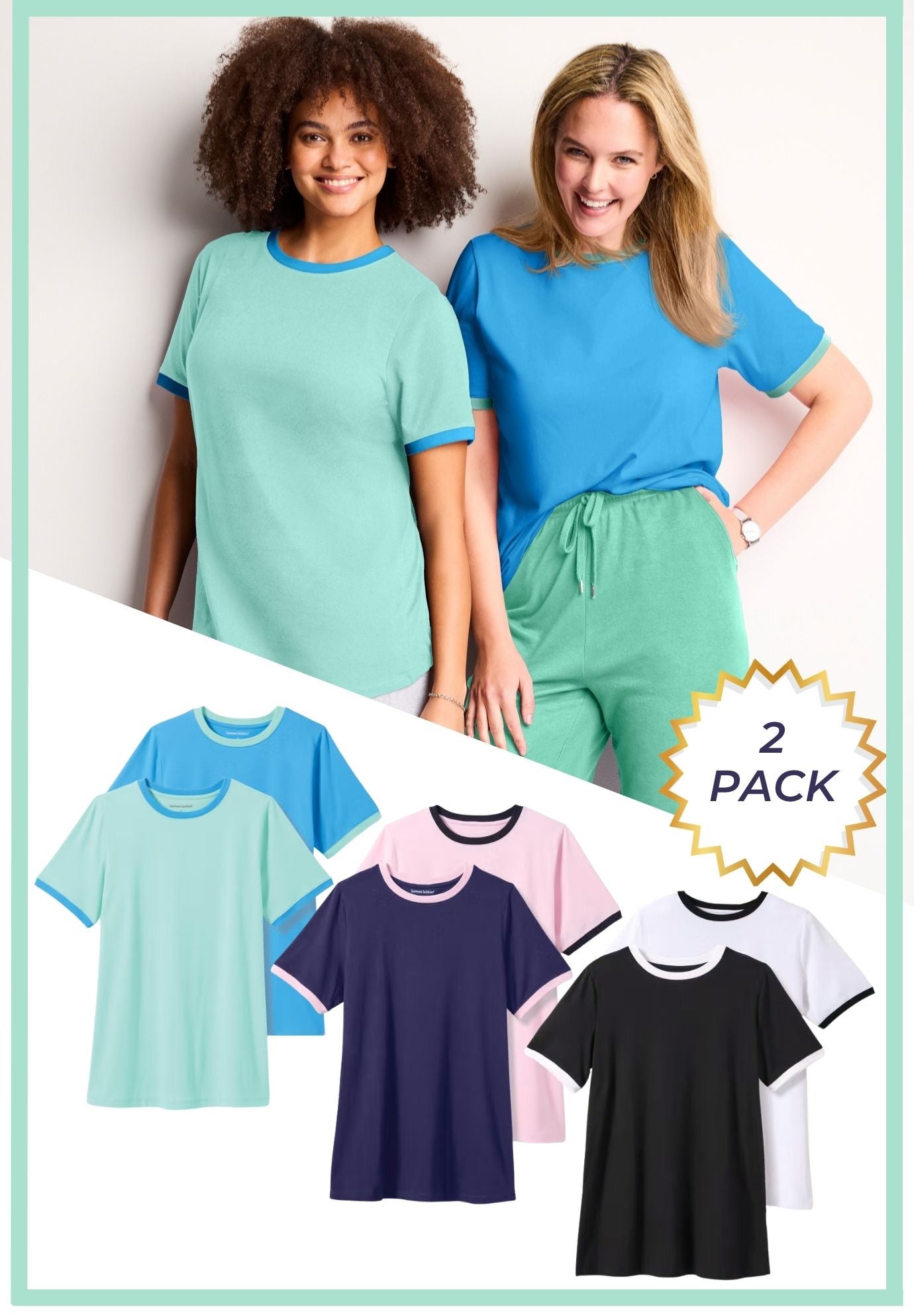 Contrast Tee 2-Pack image number 0