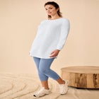 French Terry Sweatshirt Tunic with Shirttail Hem image number 0