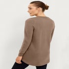French Terry Sweatshirt Tunic with Shirttail Hem image number 1