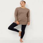 French Terry Sweatshirt Tunic with Shirttail Hem image number 0