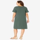 Perfect Short-Sleeve V-Neck Tee Dress image number null