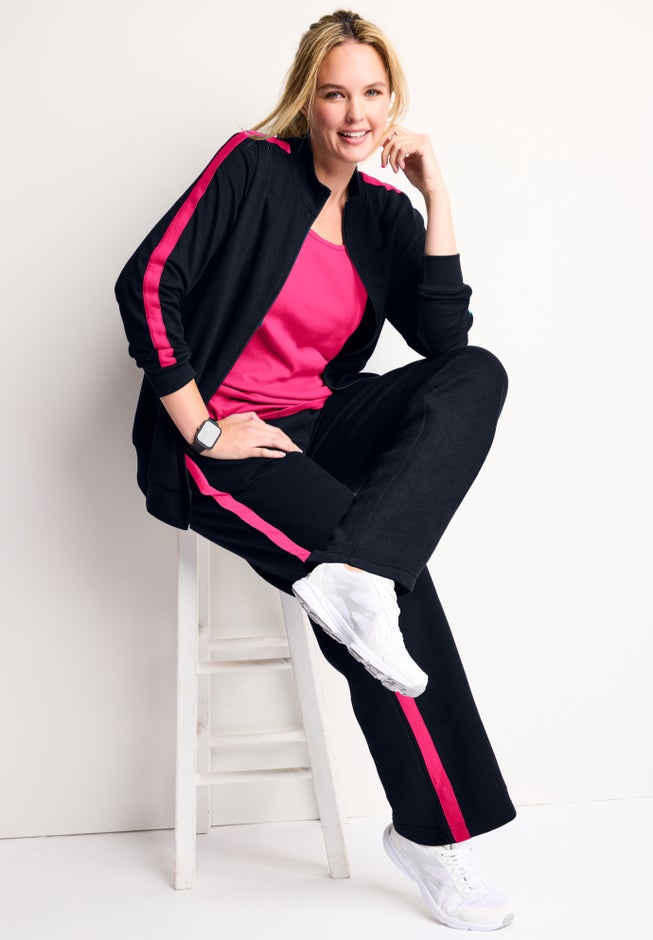 Side Stripe French Terry Zip Jacket image number 1