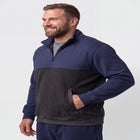 Fleece Rubberized &frac14; Zip Pullover image number 1