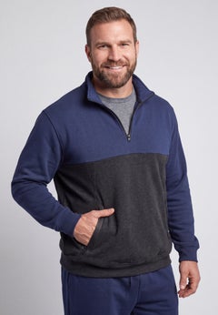 Fleece Rubberized &frac14; Zip Pullover