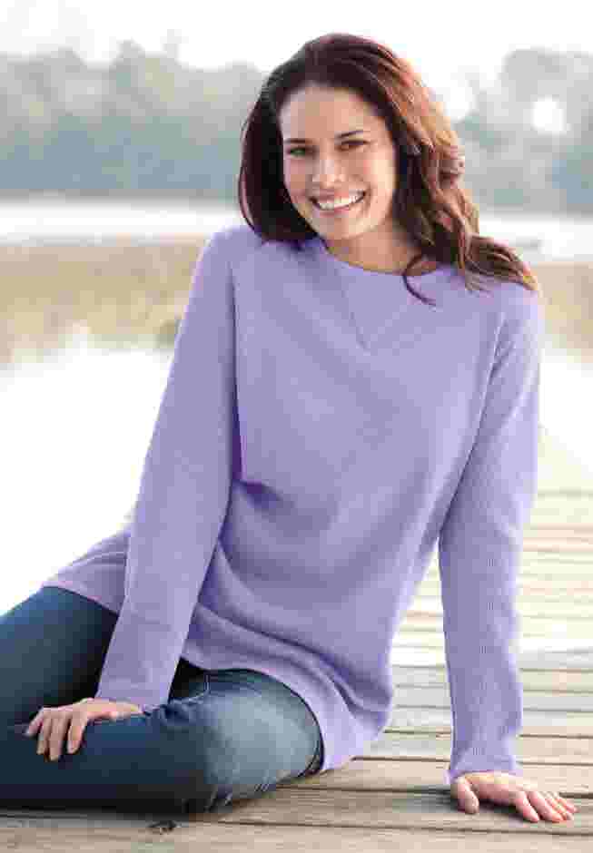 Ultra Soft Waffle Thermal Sweatshirt image number 14