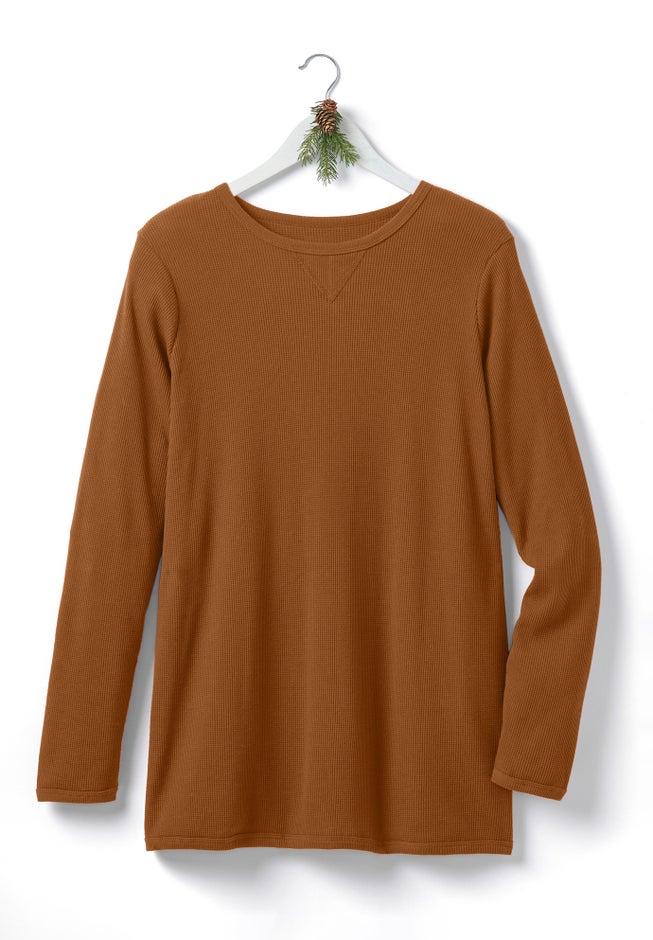 Ultra Soft Waffle Thermal Sweatshirt image number 2