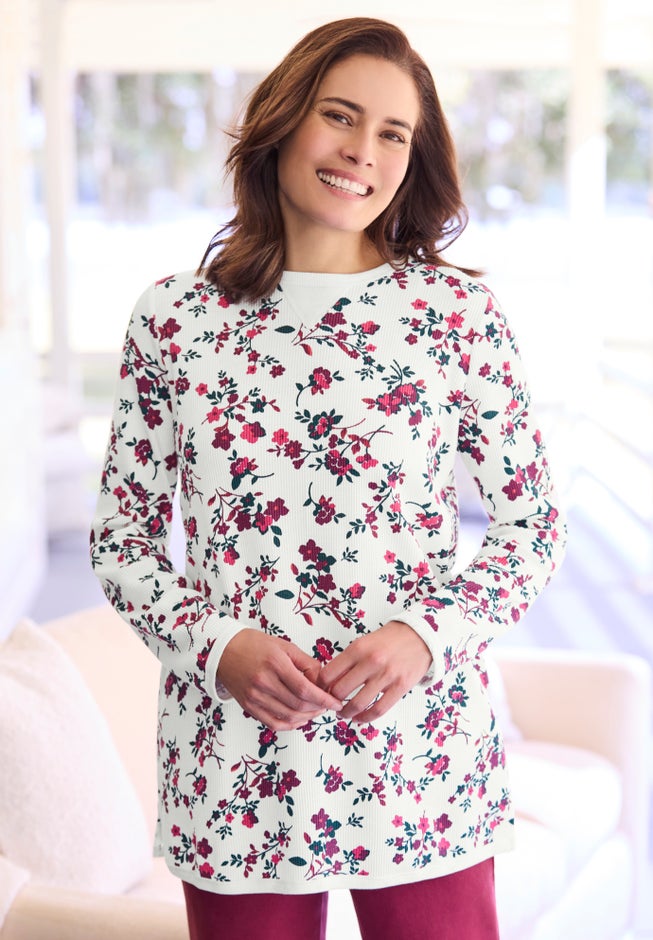 Ultra Soft Waffle Thermal Sweatshirt image number 11