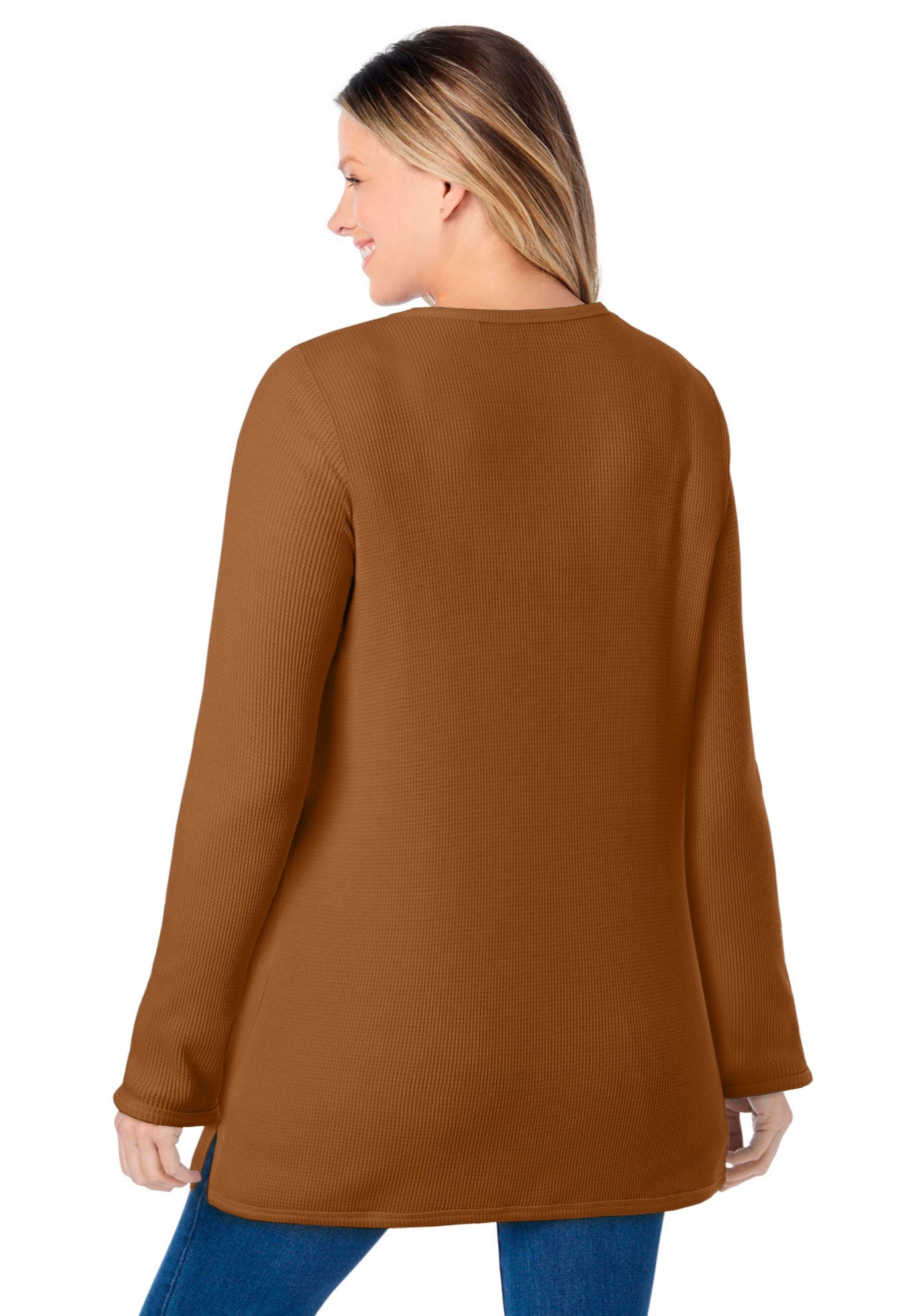 Ultra Soft Waffle Thermal Sweatshirt image number 4