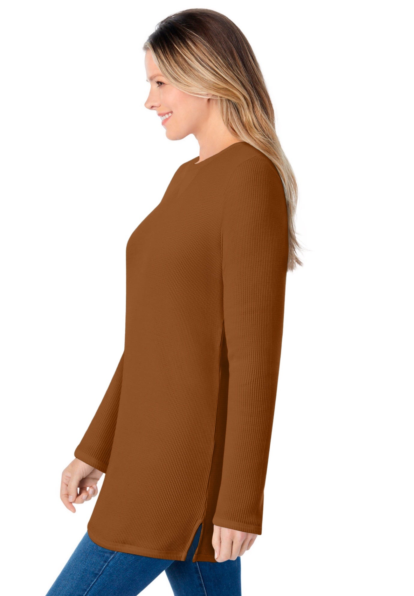 Ultra Soft Waffle Thermal Sweatshirt image number 5