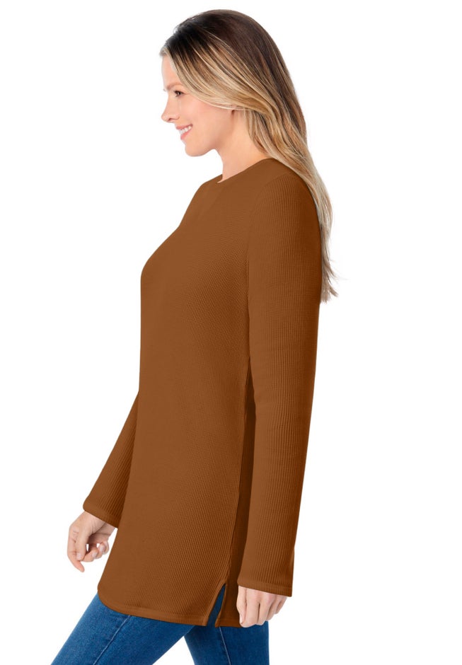 Ultra Soft Waffle Thermal Sweatshirt image number 5