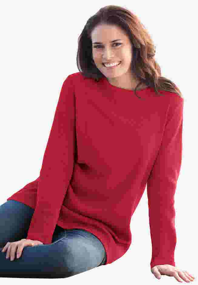 Ultra Soft Waffle Thermal Sweatshirt image number 0