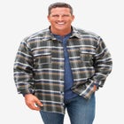 Fleece-Lined Flannel Shirt Jacket image number null