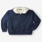 Sherpa-Lined Fleece Zip Hoodie image number 1