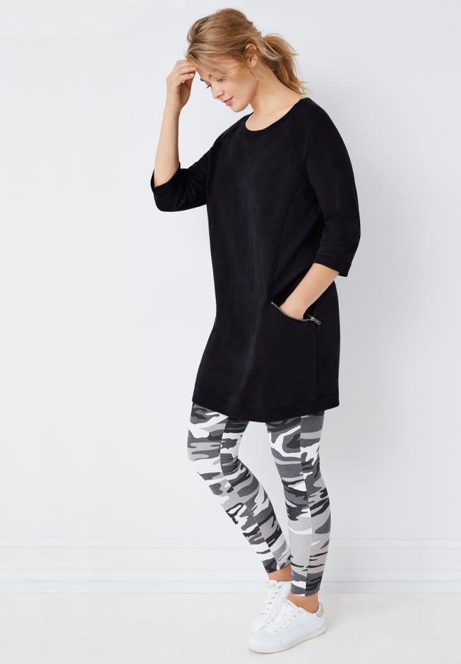 French Terry Zip Pocket Tunic image number 3