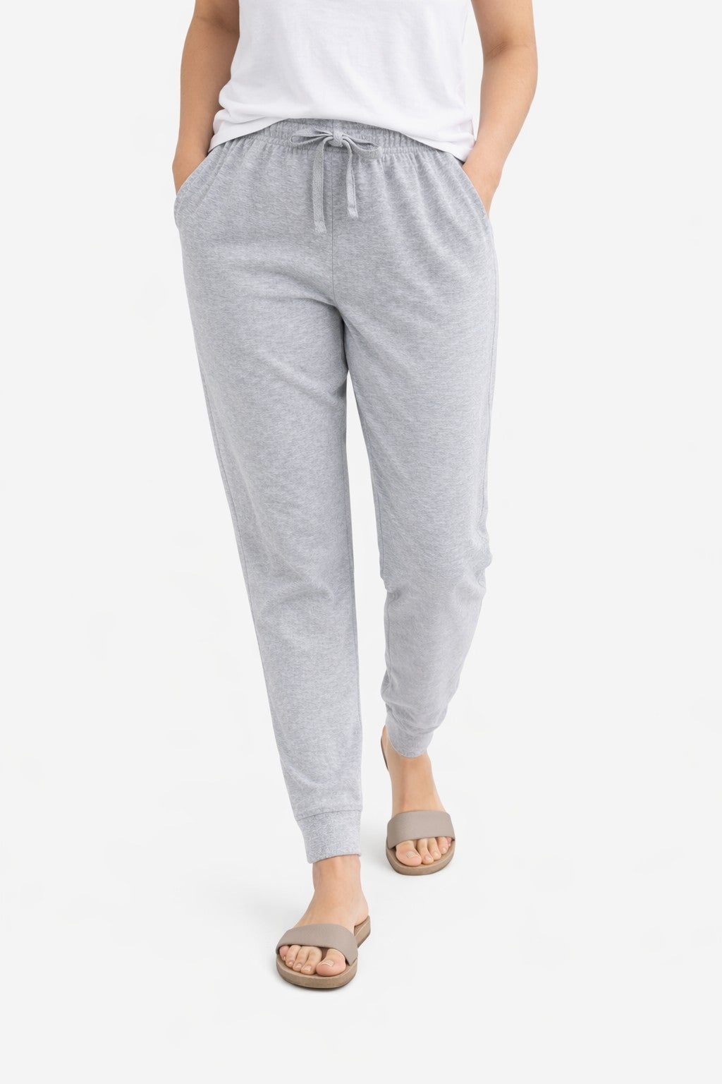 French Terry Drawstring Elastic Waistband Jogger image number 0