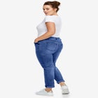 Mid-Rise Stretch Boyfriend Jeans image number null