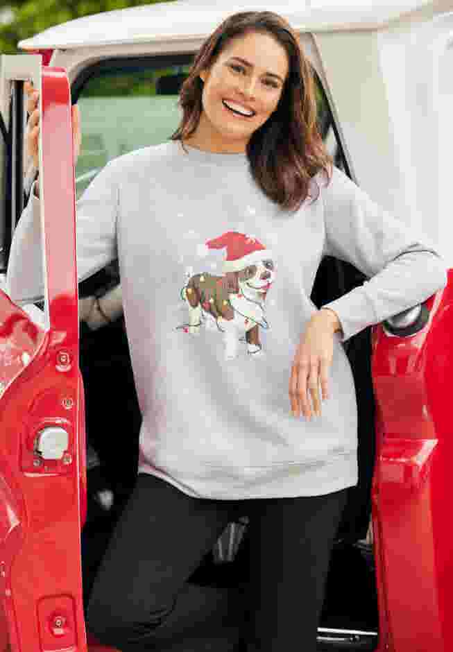 Fleece Holiday Sweatshirt image number 2