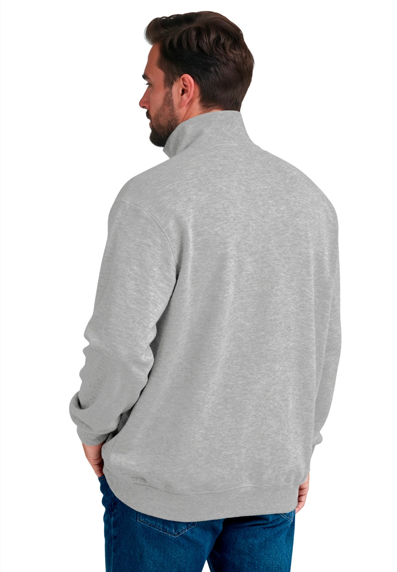  Reverse Weave 1/4 Zip Up Hoodie image number 2