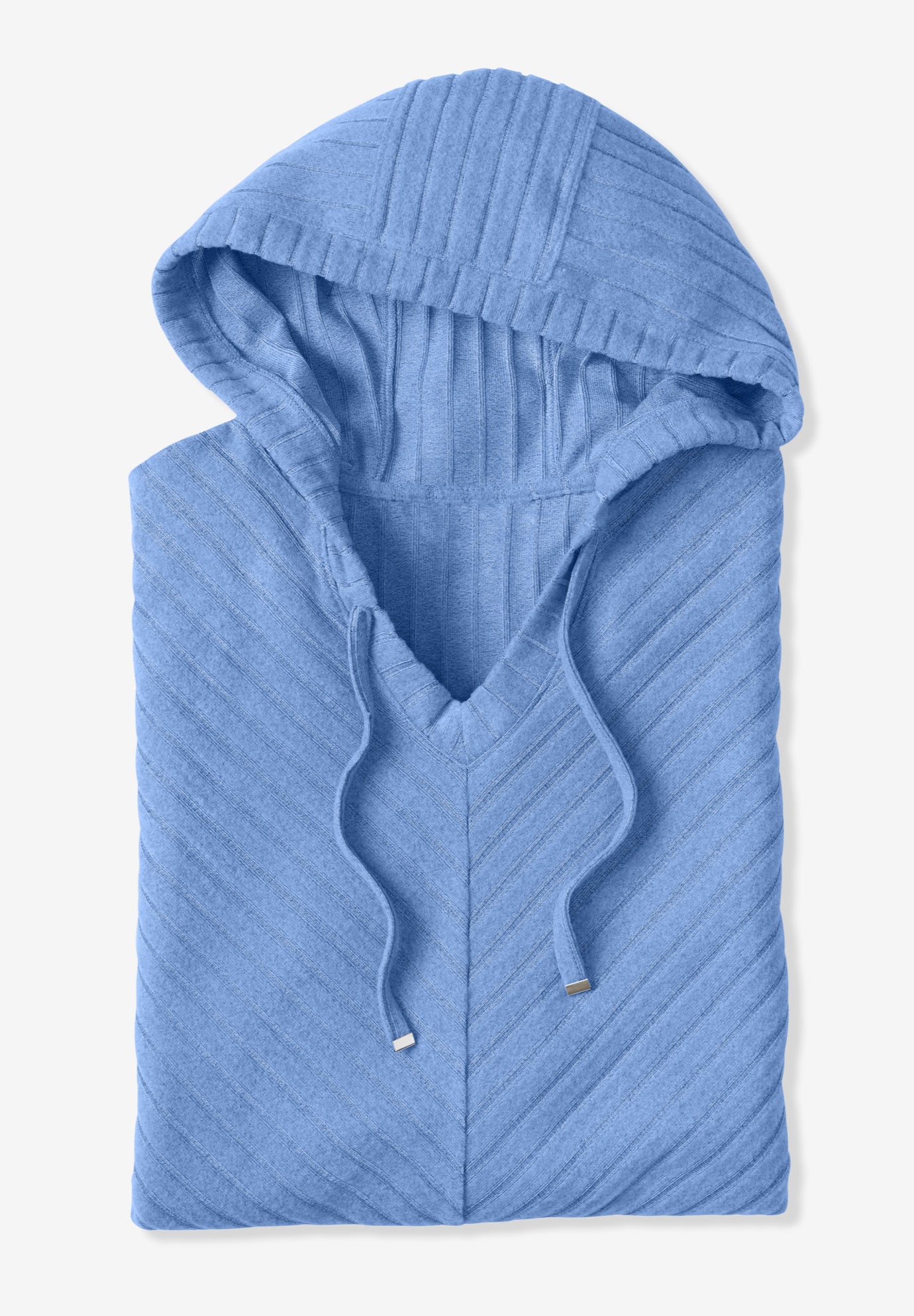 Rib-Knit Sherpa Hoodie Sweatshirt image number 4