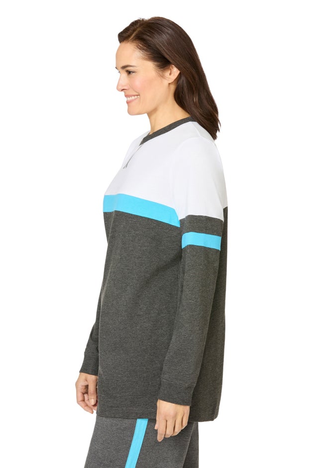 Color Block Long Sleeve Sweatshirt image number 2