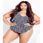 Pia V-Tiered Print 1 Piece image number null