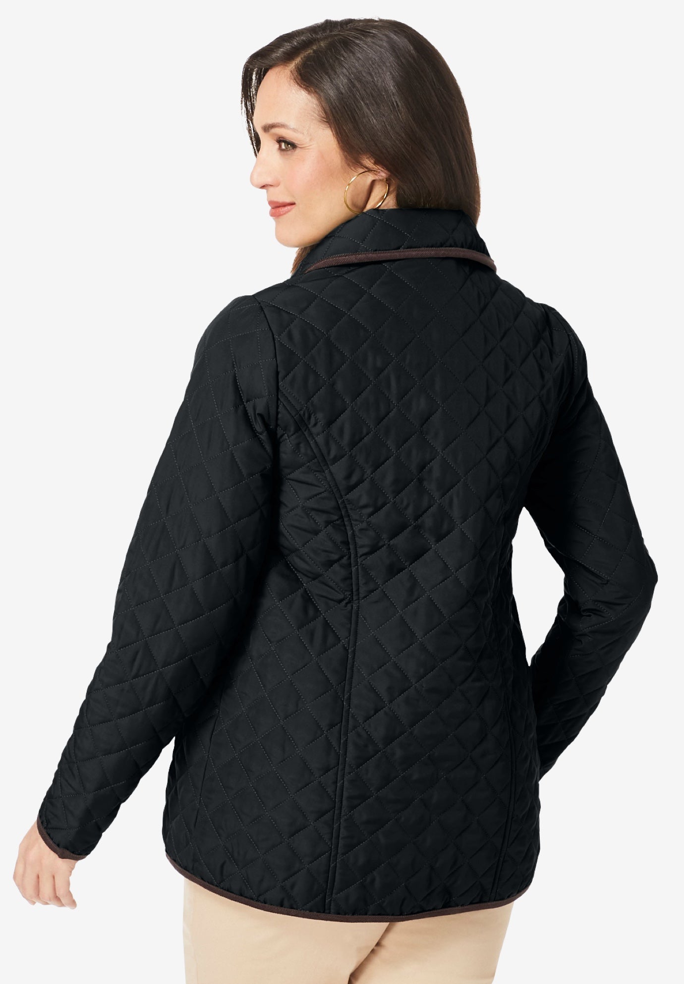 Snap-Front Quilted Coat image number 2