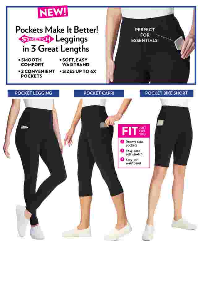 Stretch Cotton Printed Pocket Legging image number 4