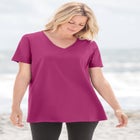 Perfect Short-Sleeve V-Neck Tee image number null