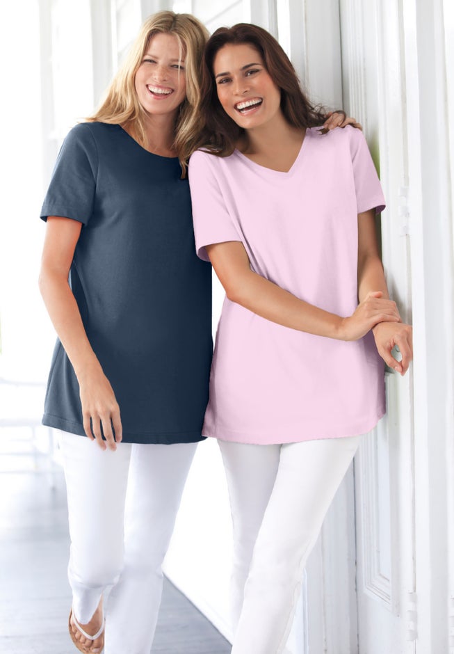 Perfect Short-Sleeve V-Neck Tee image number 7