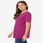 Perfect Short-Sleeve V-Neck Tee image number null
