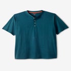 Heavyweight Short-Sleeve Henley Shirt image number 0