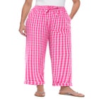 Seersucker Pull-on Elastic-Waist Pants image number null