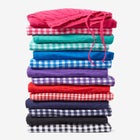 Seersucker Pull-On Elastic-Waist Capri Pants image number null