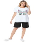 2-Piece Knit Tee and Short Set image number null