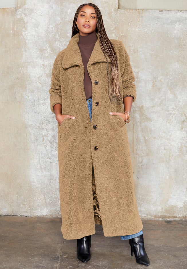 Maxi Teddy Fleece Coat image number 5