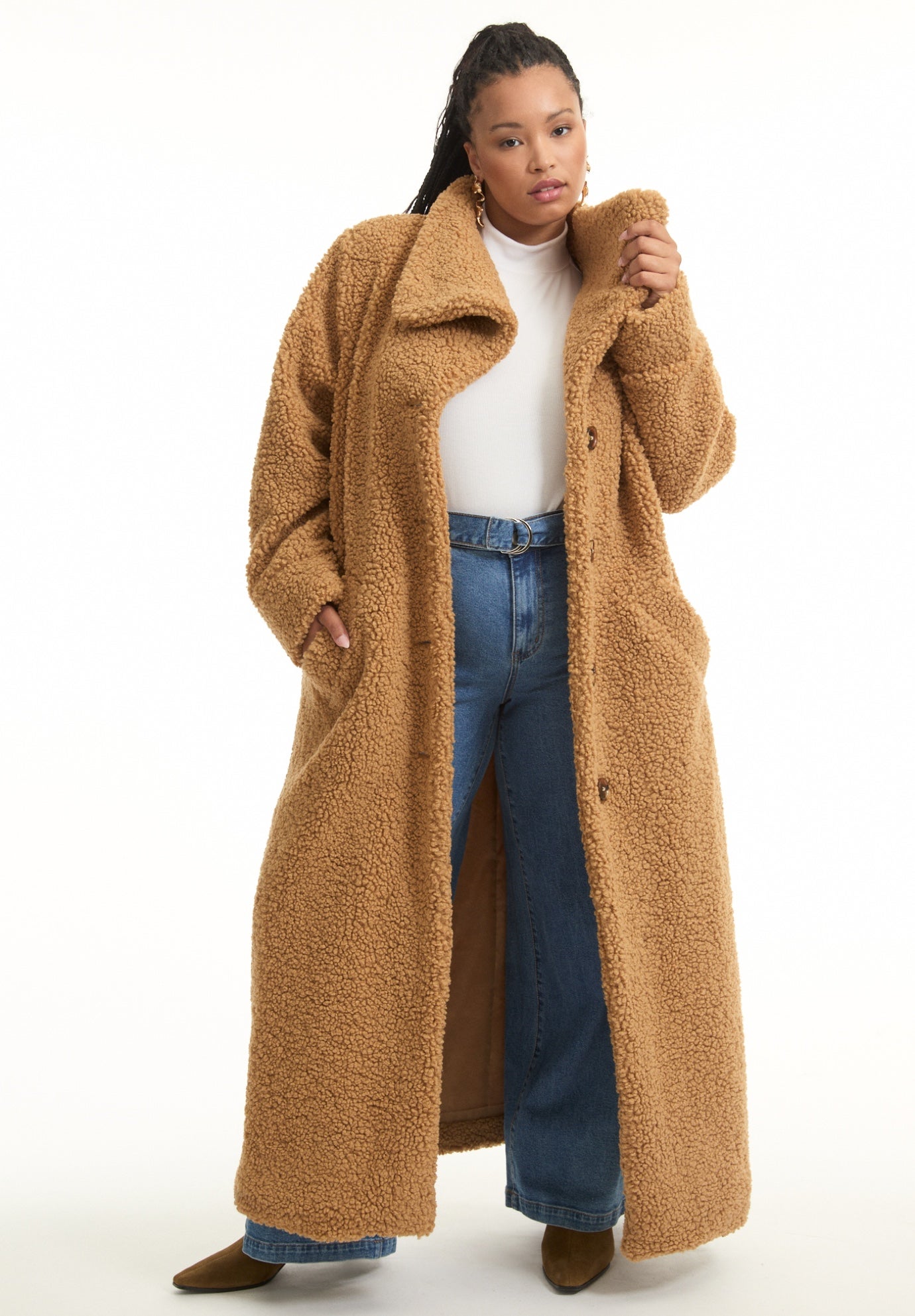 Maxi Teddy Fleece Coat image number 0