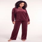 Boxy Velour Lounge Sweatshirt image number 0