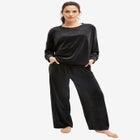 Stretch Velour Wide Leg Pull-on Pants image number 0