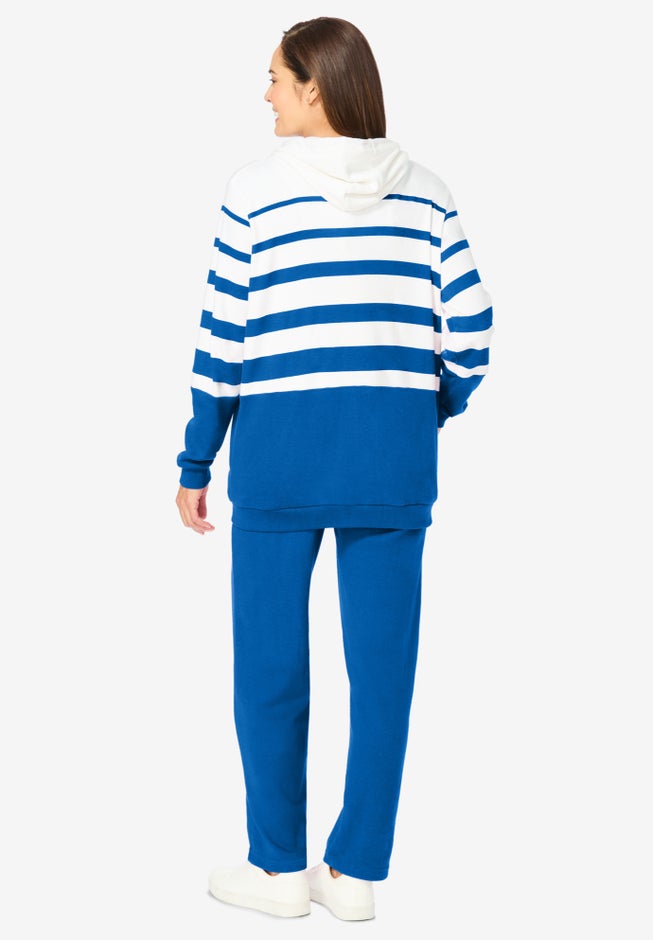 Striped Full Zip Jacket Set image number 1