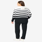 Striped Full Zip Jacket Set image number null