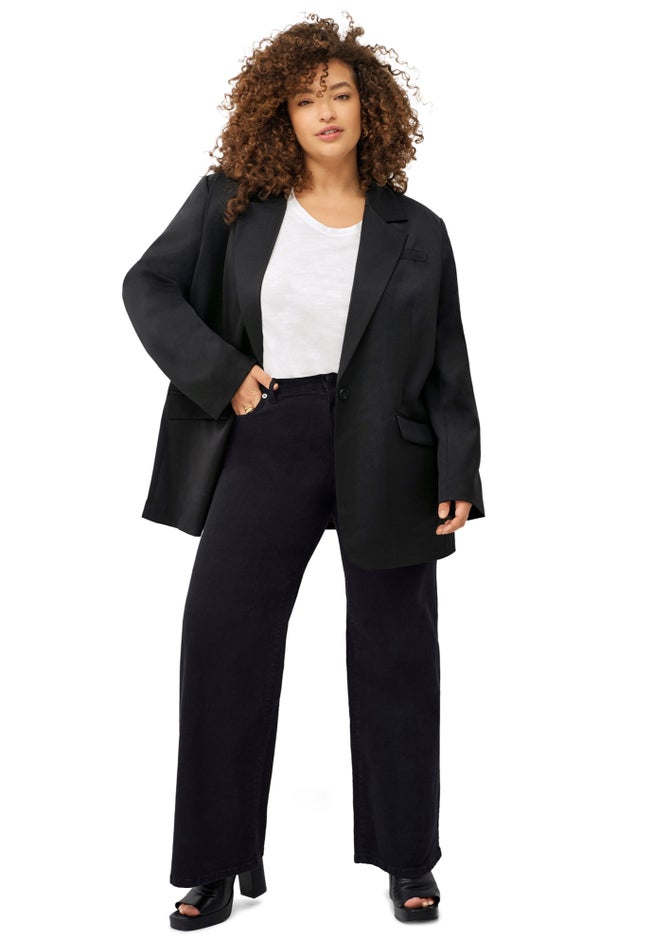 High-Waist 5-Pocket Wide-Leg Stretch Jeans image number 3