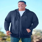 Longer-length Fleece Full Zip Hoodie image number null