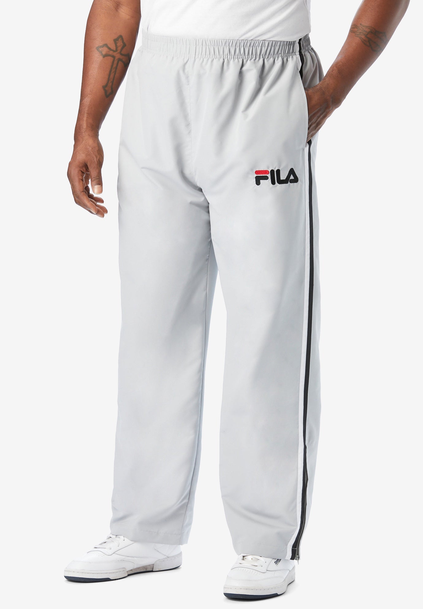 FILA® Side Stripe Nylon Track Pants image number 0