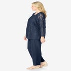 3-piece Lace Jacket/Tank/Pant Set image number null